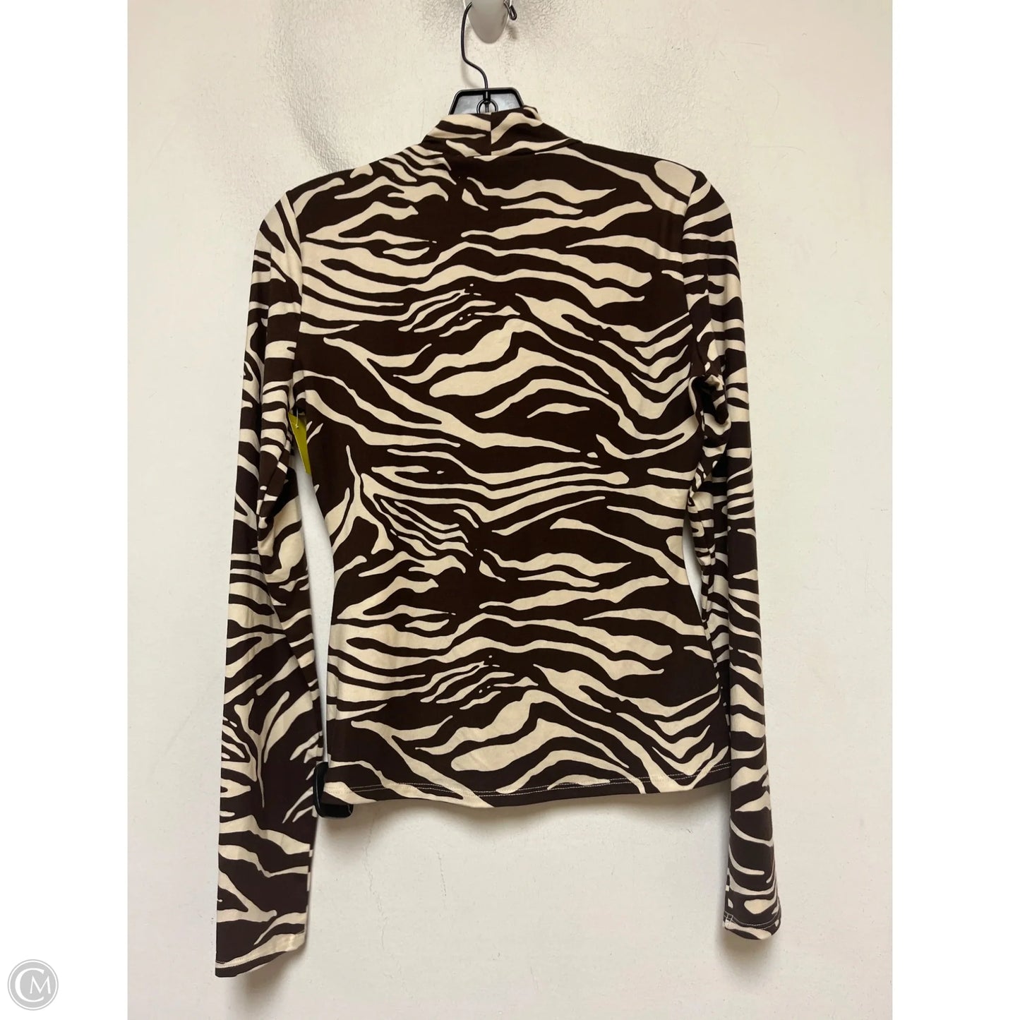 Top Long Sleeve By Reformation In Zebra Print, Size: S