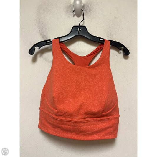 Athletic Tank Top By Lululemon In Orange, Size: 12
