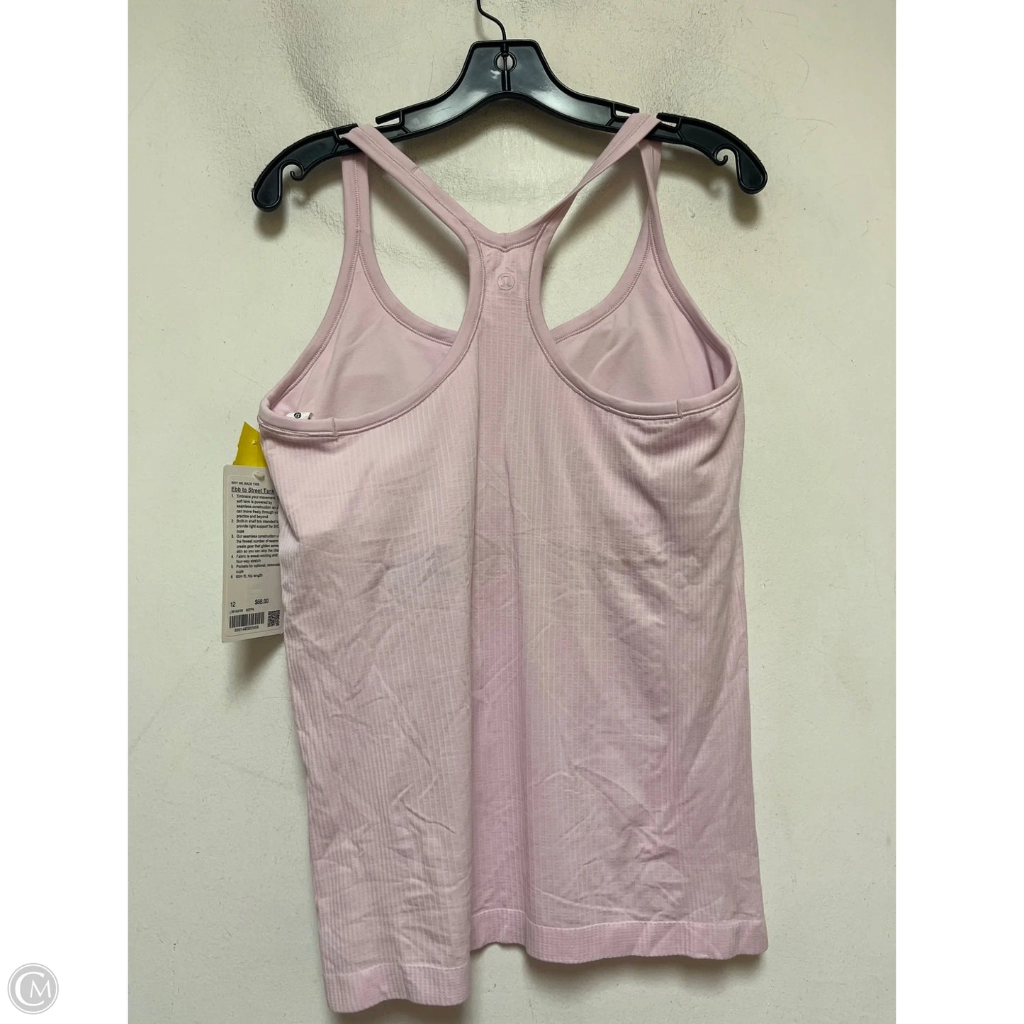 Athletic Tank Top By Lululemon In Pink, Size: 12
