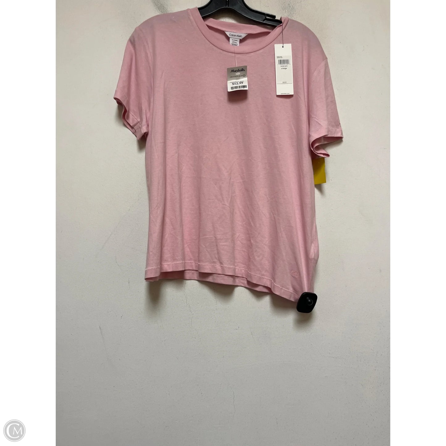 Top Short Sleeve Basic By Calvin Klein In Pink, Size: Xl