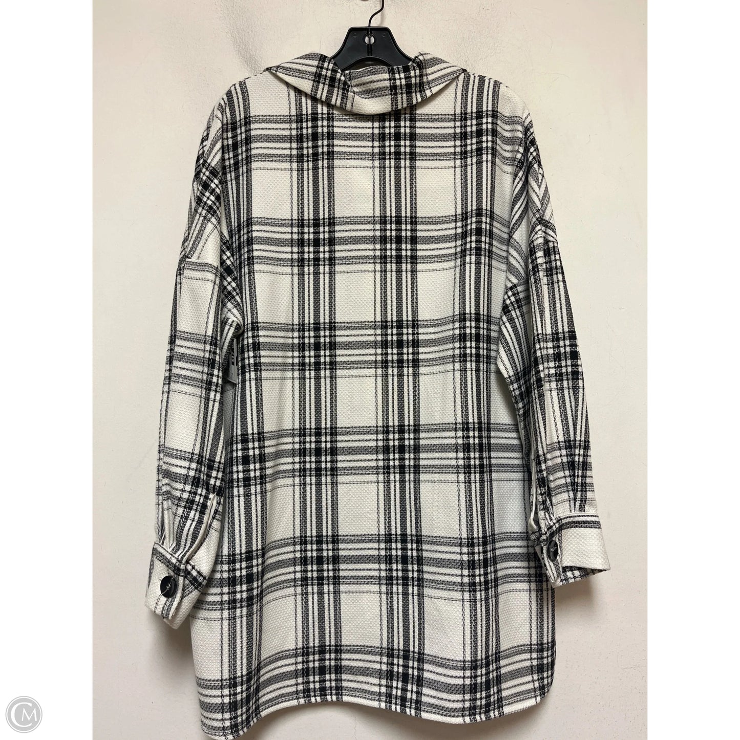 Jacket Shirt By Zara In Plaid Pattern, Size: S
