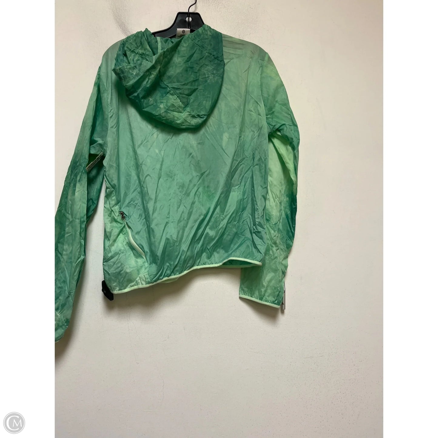 Athletic Jacket By Nike In Green, Size: M