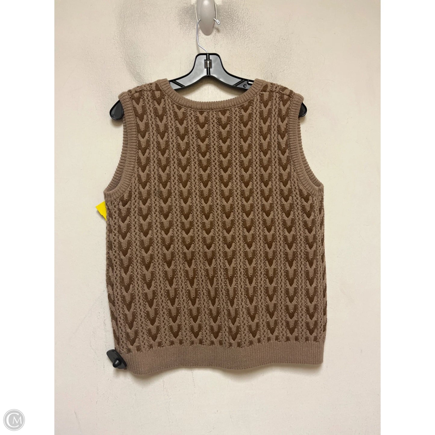 Vest Sweater By Heartloom In Brown, Size: L