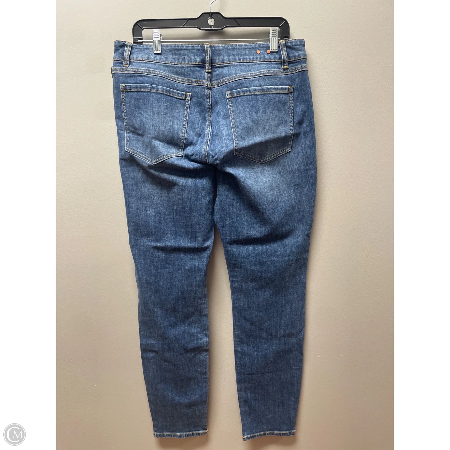 Jeans Skinny By Cabi In Blue Denim, Size: 14