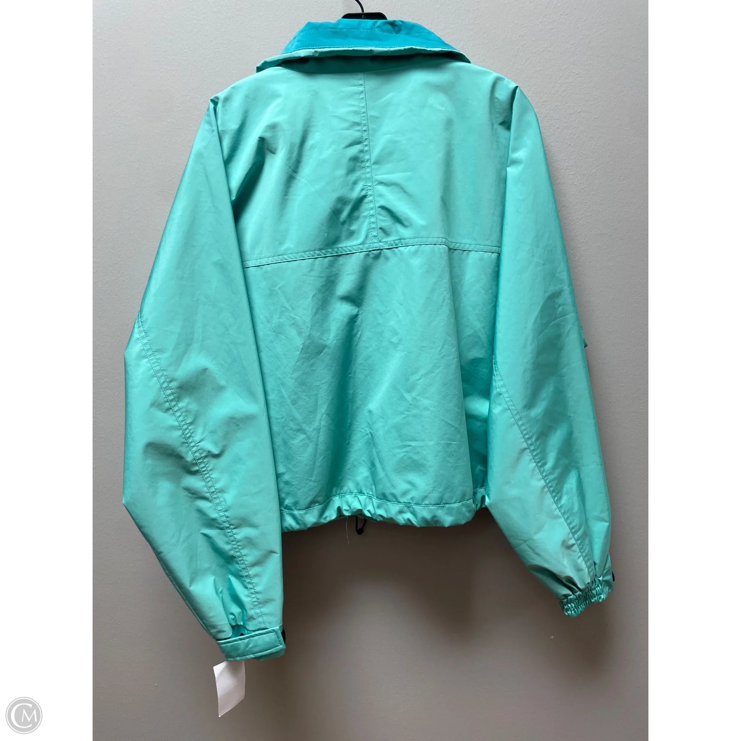 Jacket Windbreaker By Clothes Mentor In Blue & Green, Size: L