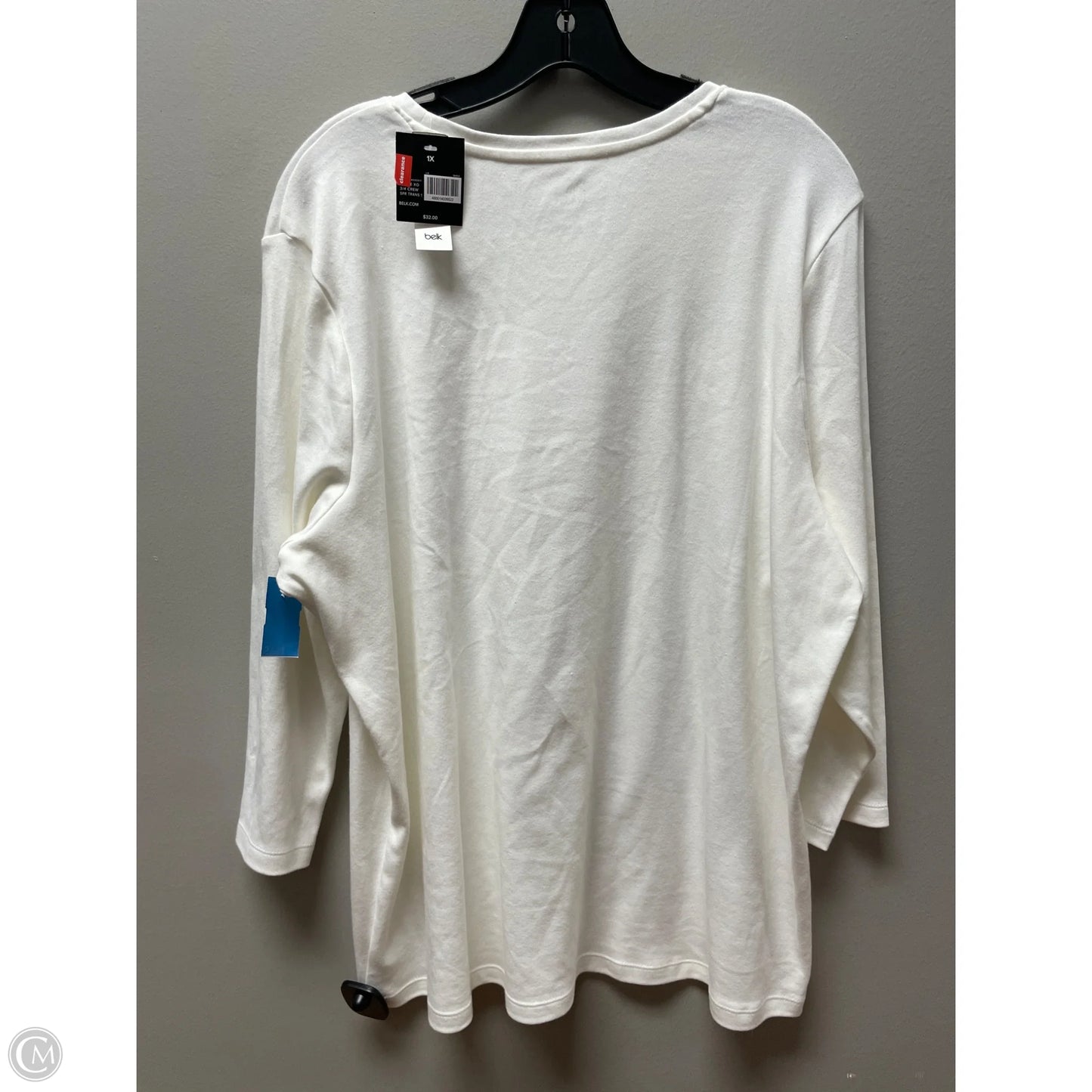 Top Long Sleeve By Kim Rogers In White, Size: Xl
