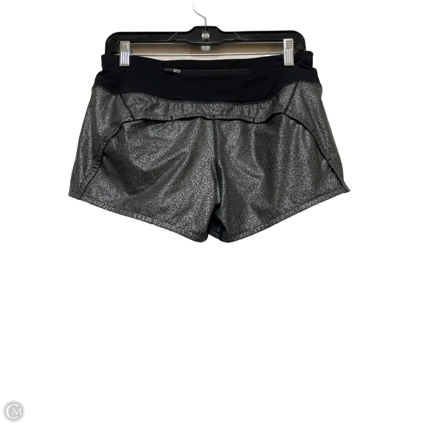 Athletic Shorts By Lululemon In Black & Grey, Size: 6