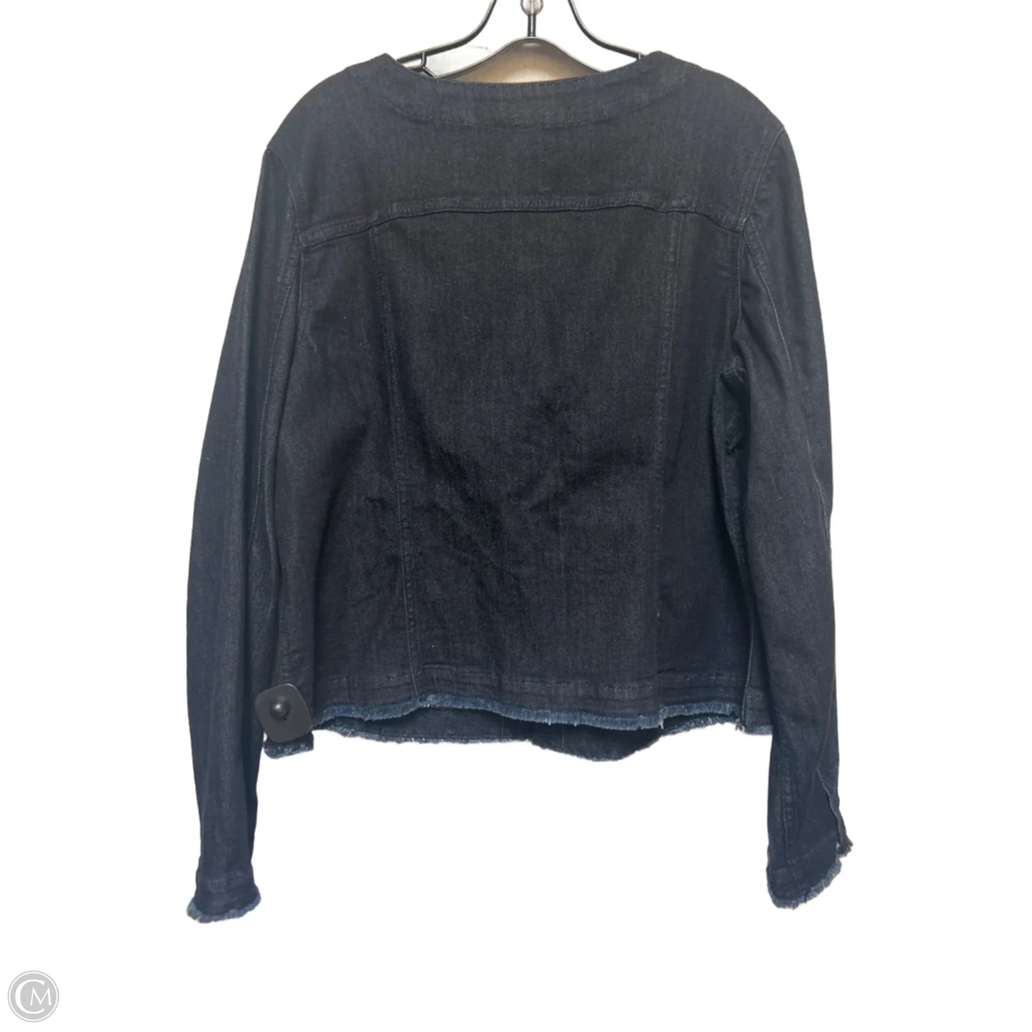 Jacket Denim By Susan Graver In Blue Denim, Size: L