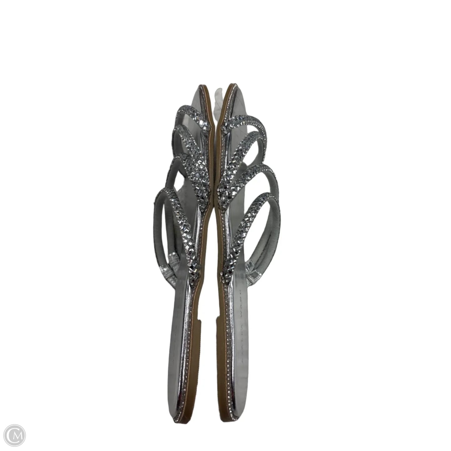 Sandals Flats By Azalea Wang In Silver, Size: 10