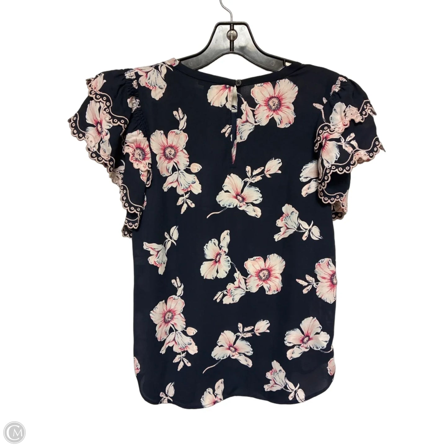 Top Short Sleeve By Ann Taylor In Floral Print, Size: S