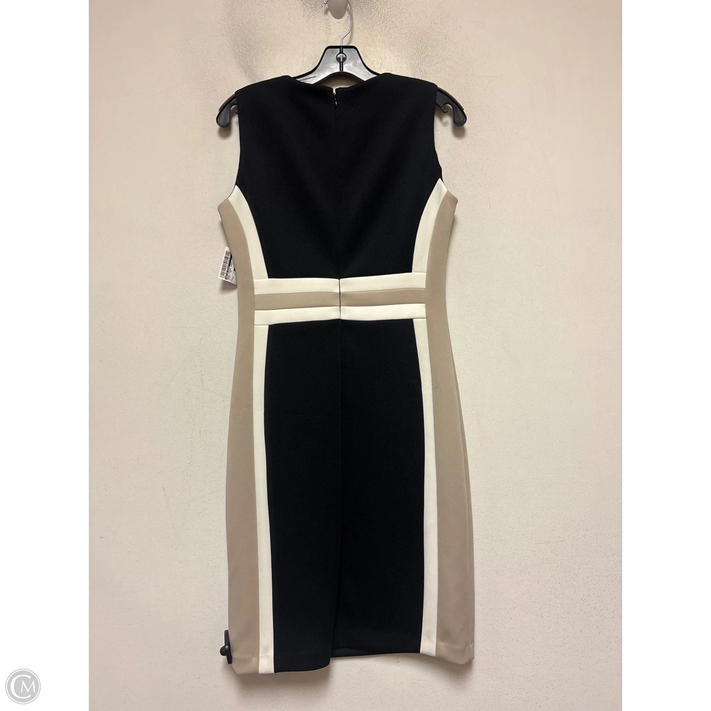 Dress Casual Short By Calvin Klein In Black & Tan, Size: M