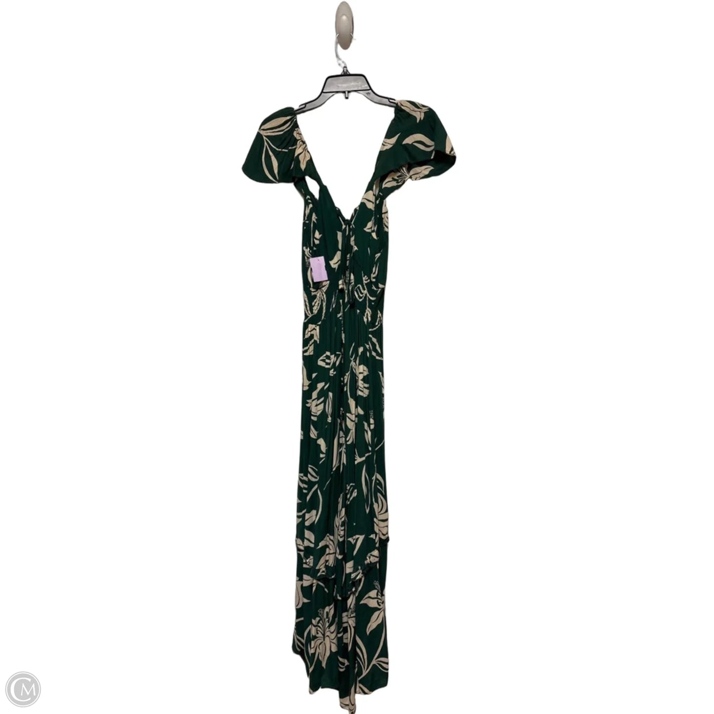 Dress Casual Maxi By Angie In Cream & Green, Size: L
