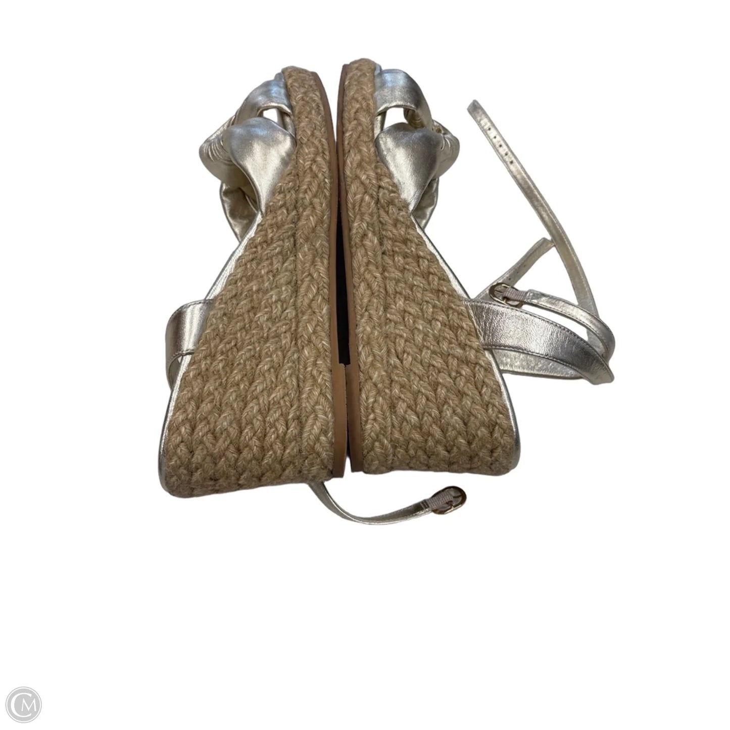 Sandals Designer By Stuart Weitzman In Gold, Size: 9.5