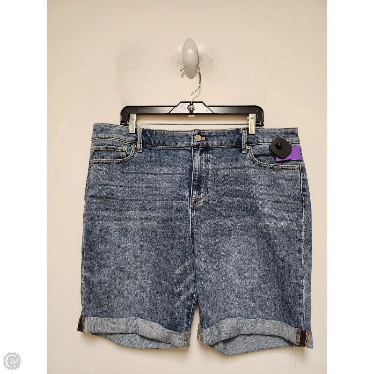 Shorts By Talbots In Blue Denim, Size: 16