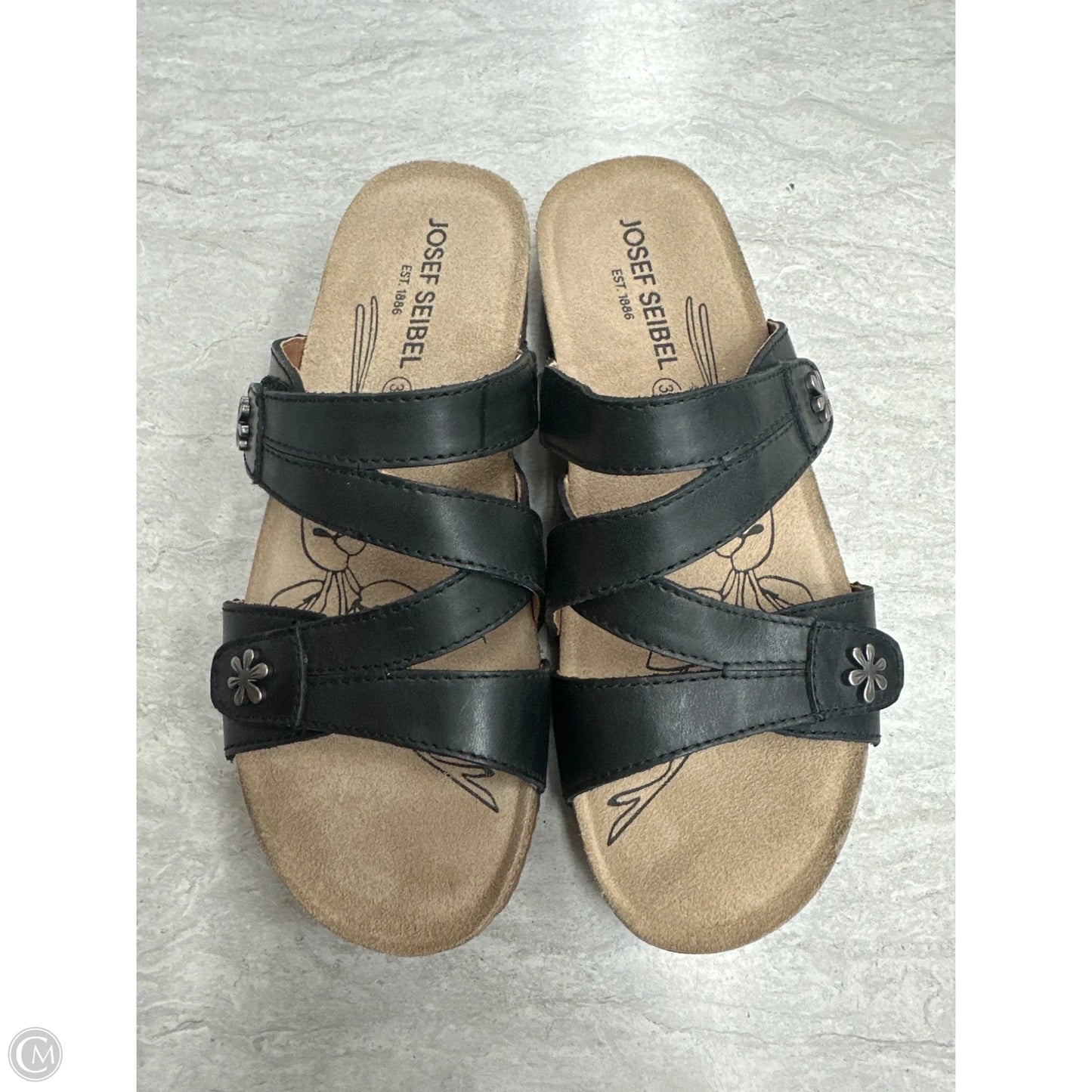 Sandals Flats By Josef Seibel In Black, Size: 7.5