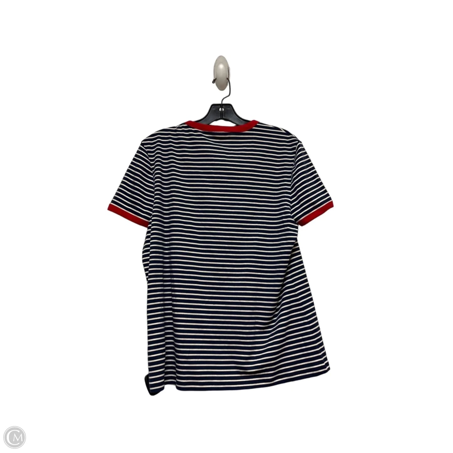 Top Short Sleeve Basic By Lauren By Ralph Lauren In Blue & Red & White, Size: Xl