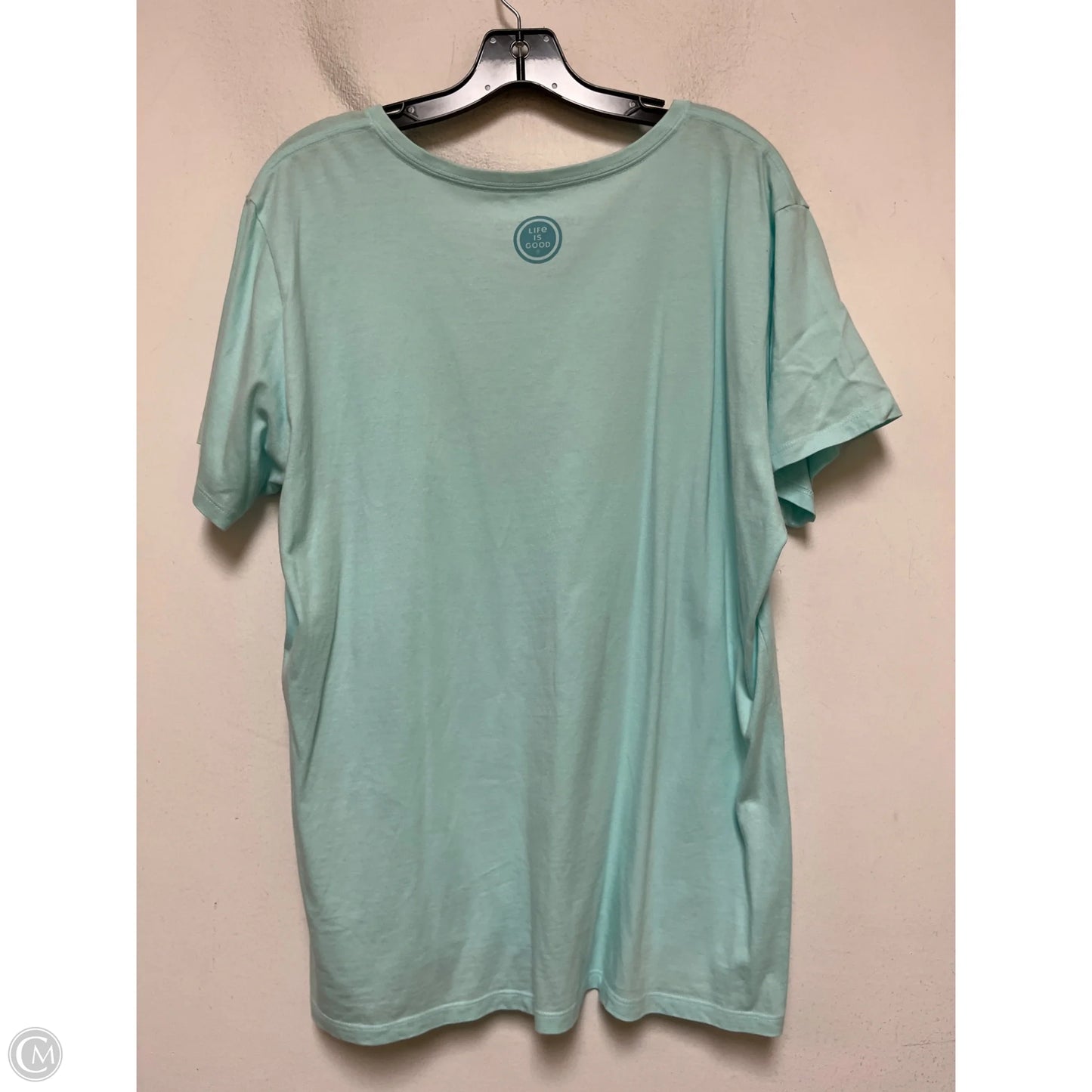 Top Short Sleeve Basic By Life Is Good In Aqua, Size: Xxl