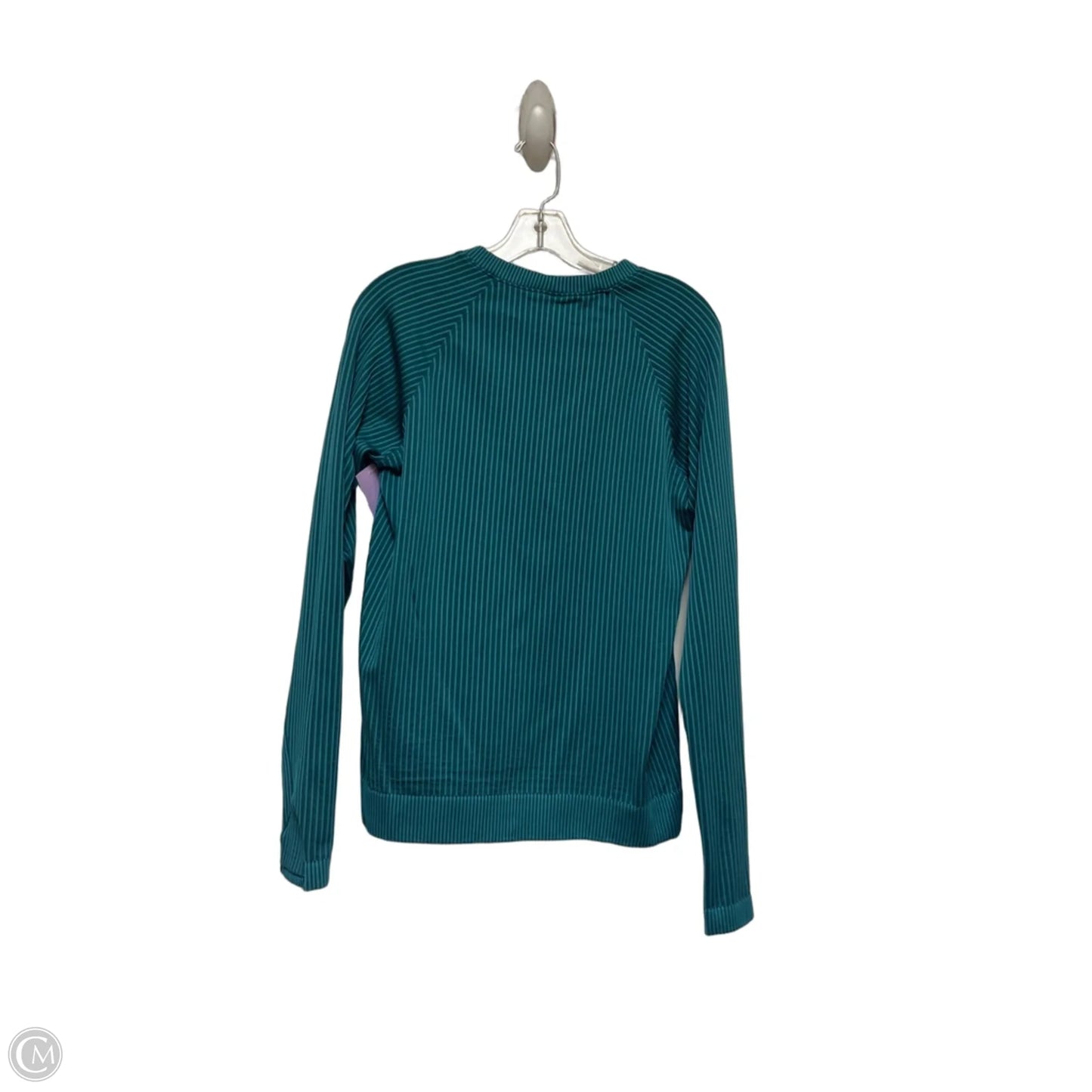 Athletic Top Long Sleeve Crewneck By Lululemon In Teal, Size: M