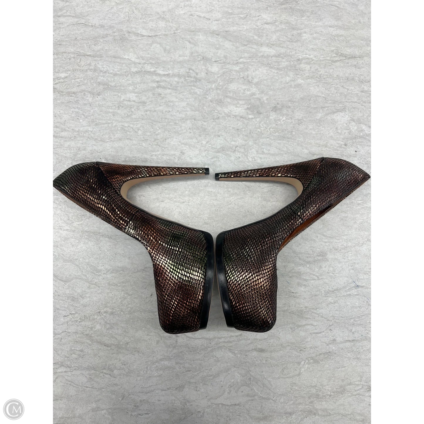 Shoes Heels Stiletto By Clothes Mentor In Bronze, Size: 10