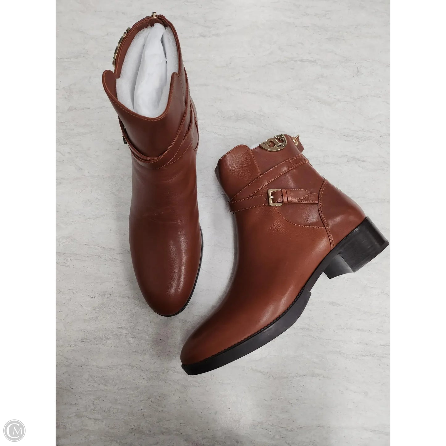 Boots Designer By Tory Burch In Brown, Size: 10.5