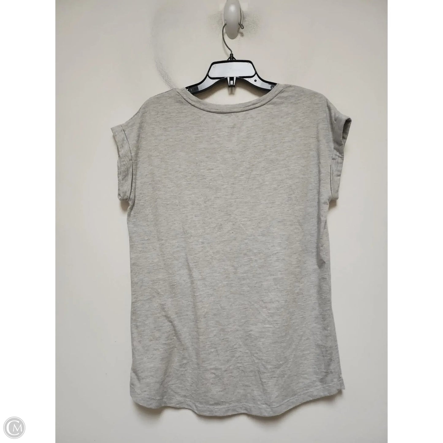 Top Short Sleeve Basic By Walt Disney In Grey, Size: L