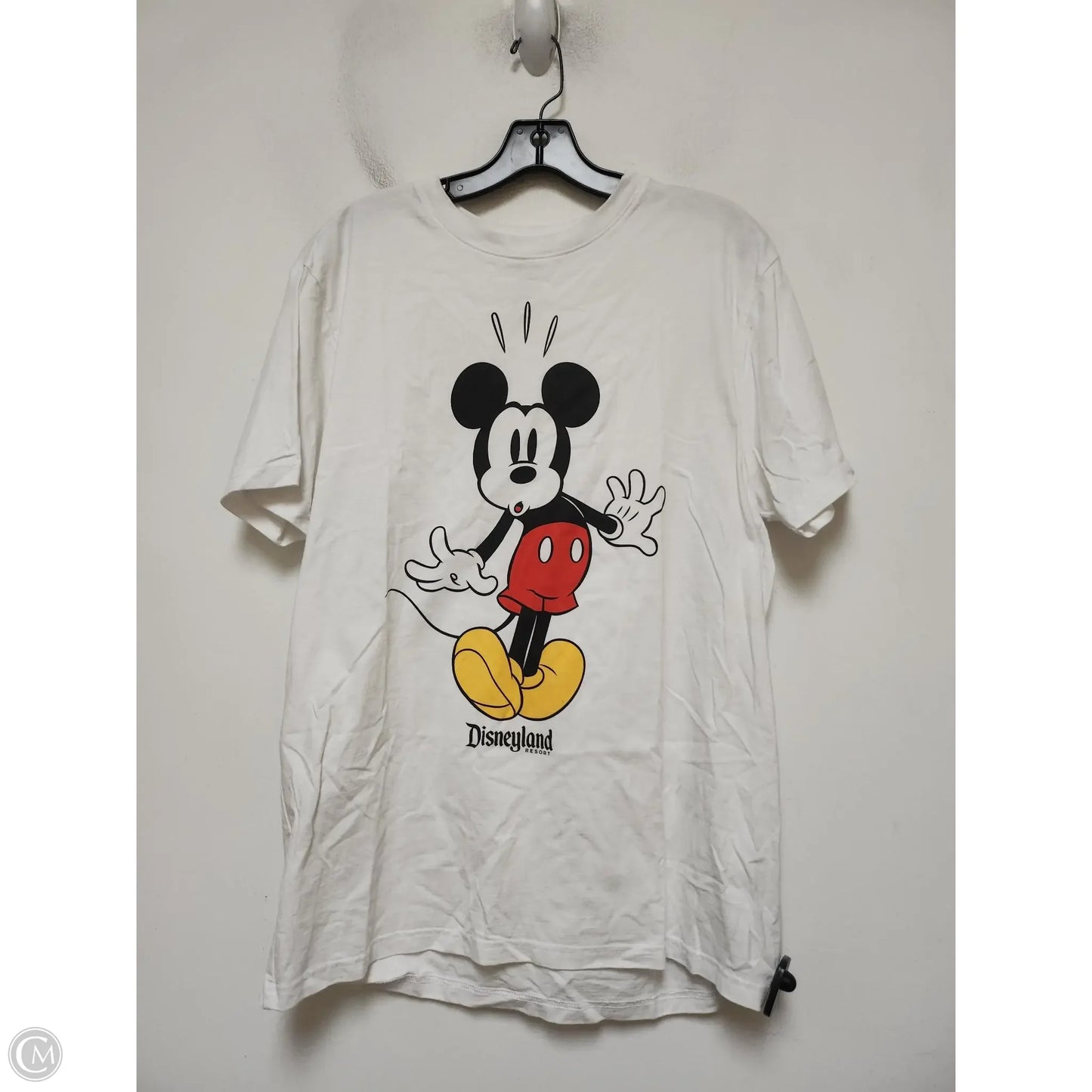 Top Short Sleeve Basic By Walt Disney In White, Size: M