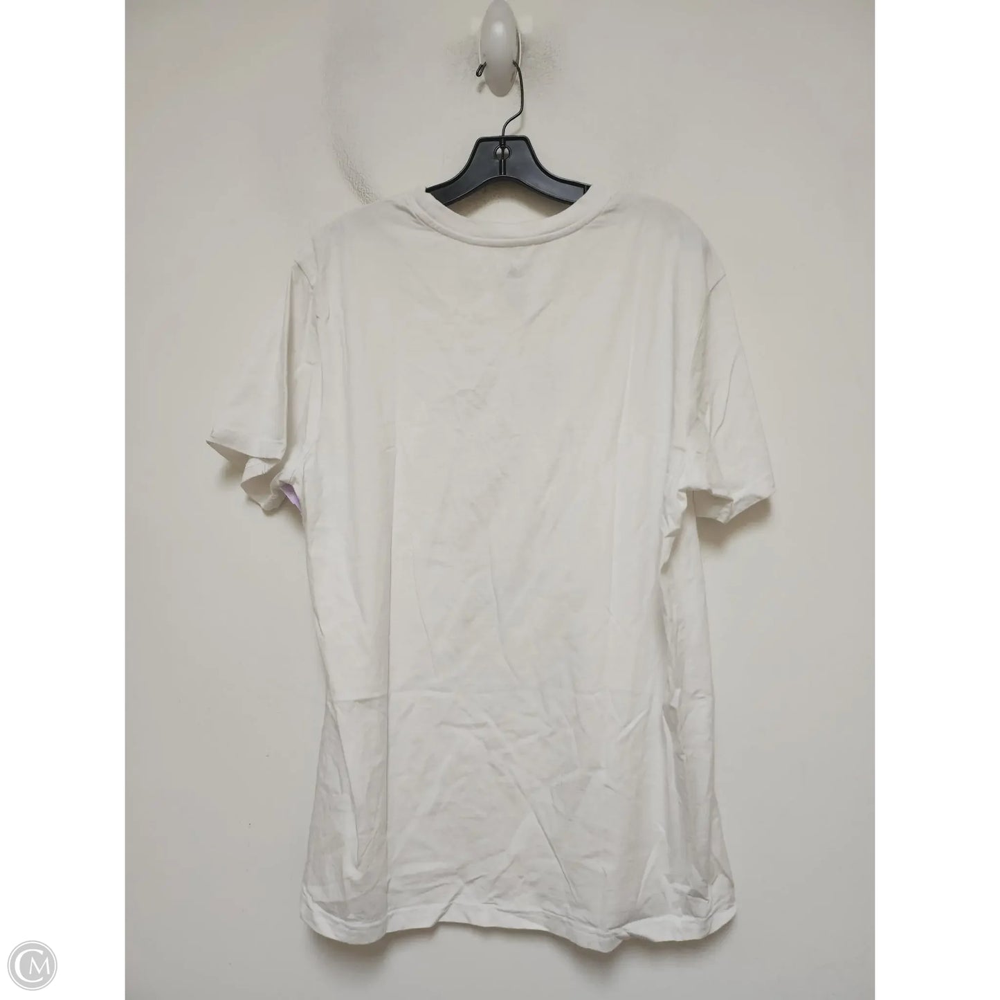Top Short Sleeve Basic By Walt Disney In White, Size: M