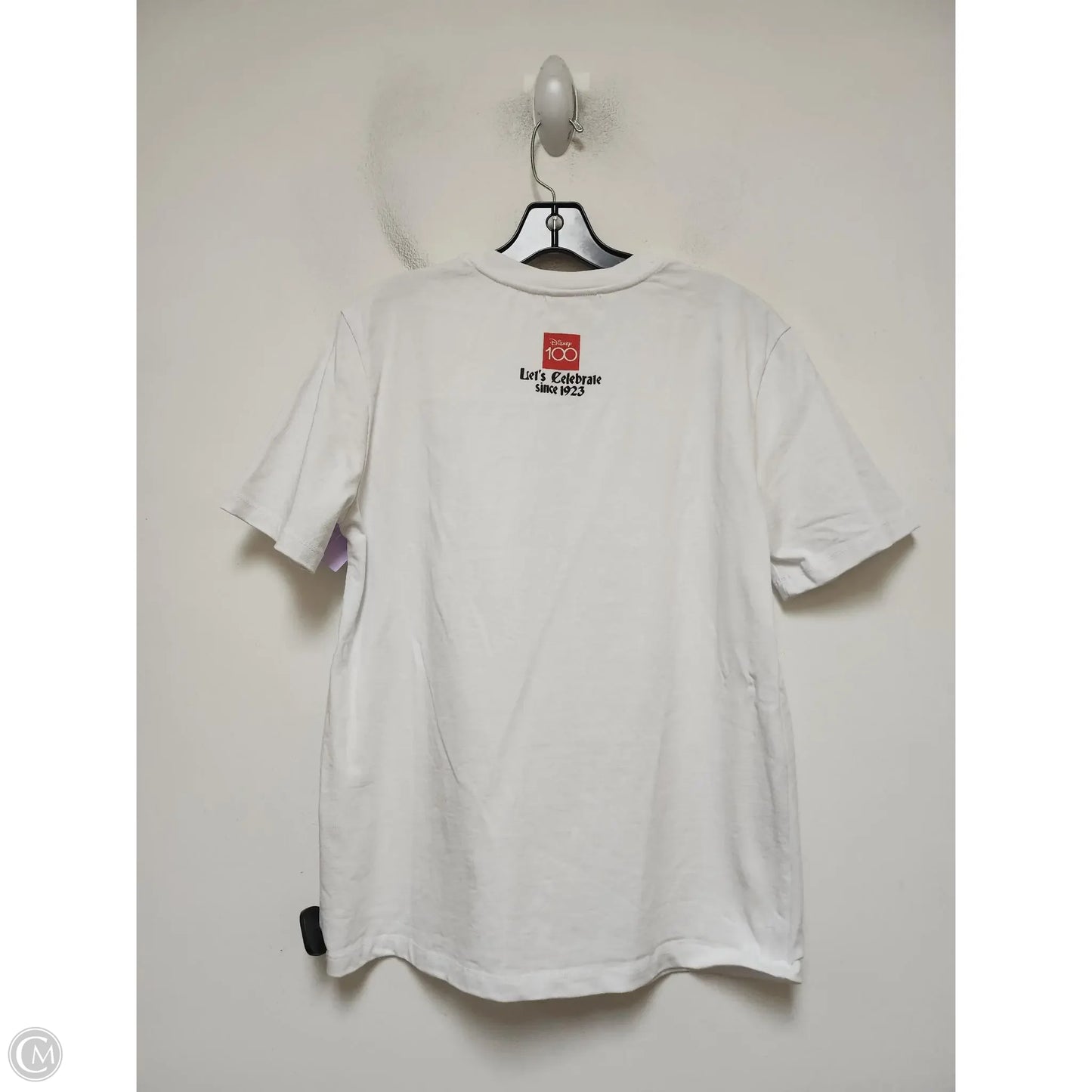 Top Short Sleeve By Walt Disney In Black & White, Size: S