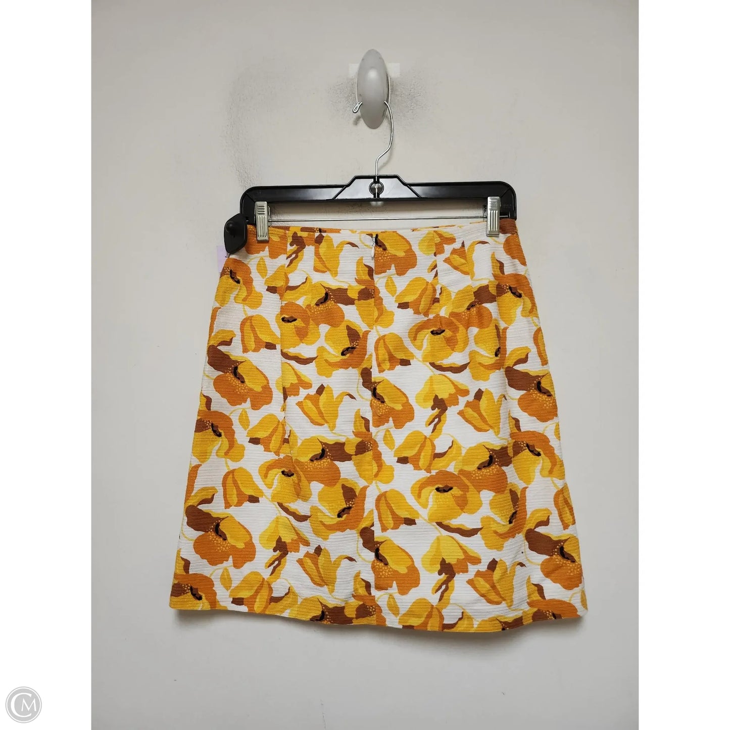Skirt Mini & Short By Ann Taylor In White & Yellow, Size: 2