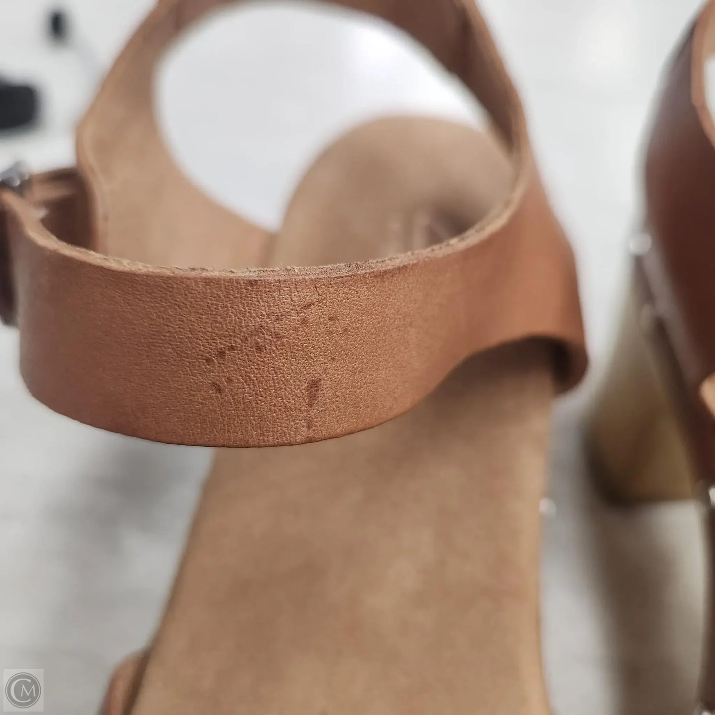 Sandals Heels Block By Clarks In Tan, Size: 8.5