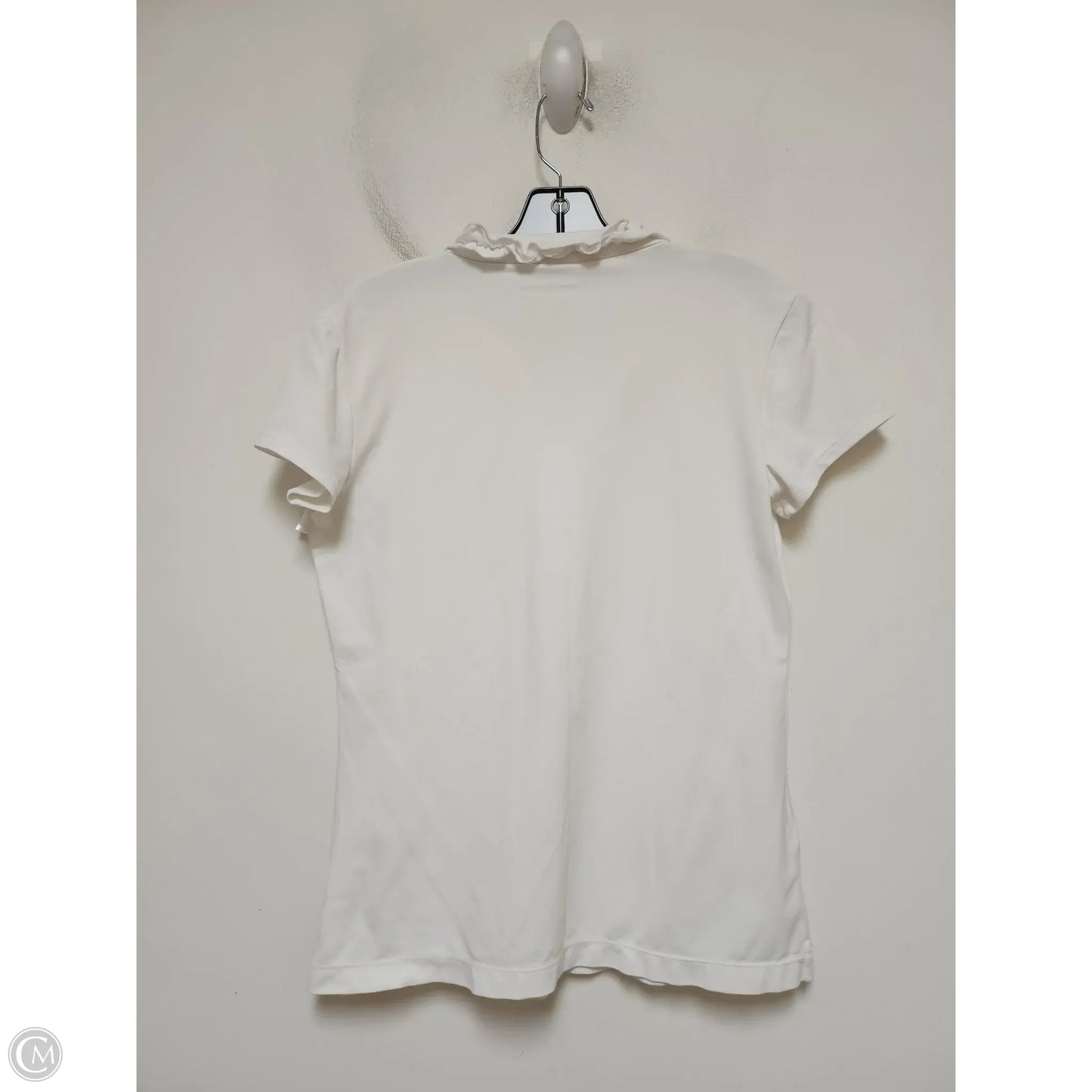 Top Short Sleeve Designer By Lilly Pulitzer In White, Size: M