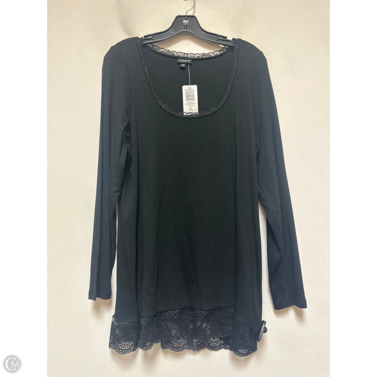 Top Long Sleeve By Torrid In Black, Size: 2x