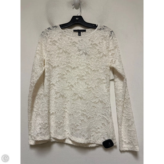 Top Long Sleeve By White House Black Market In Cream, Size: S