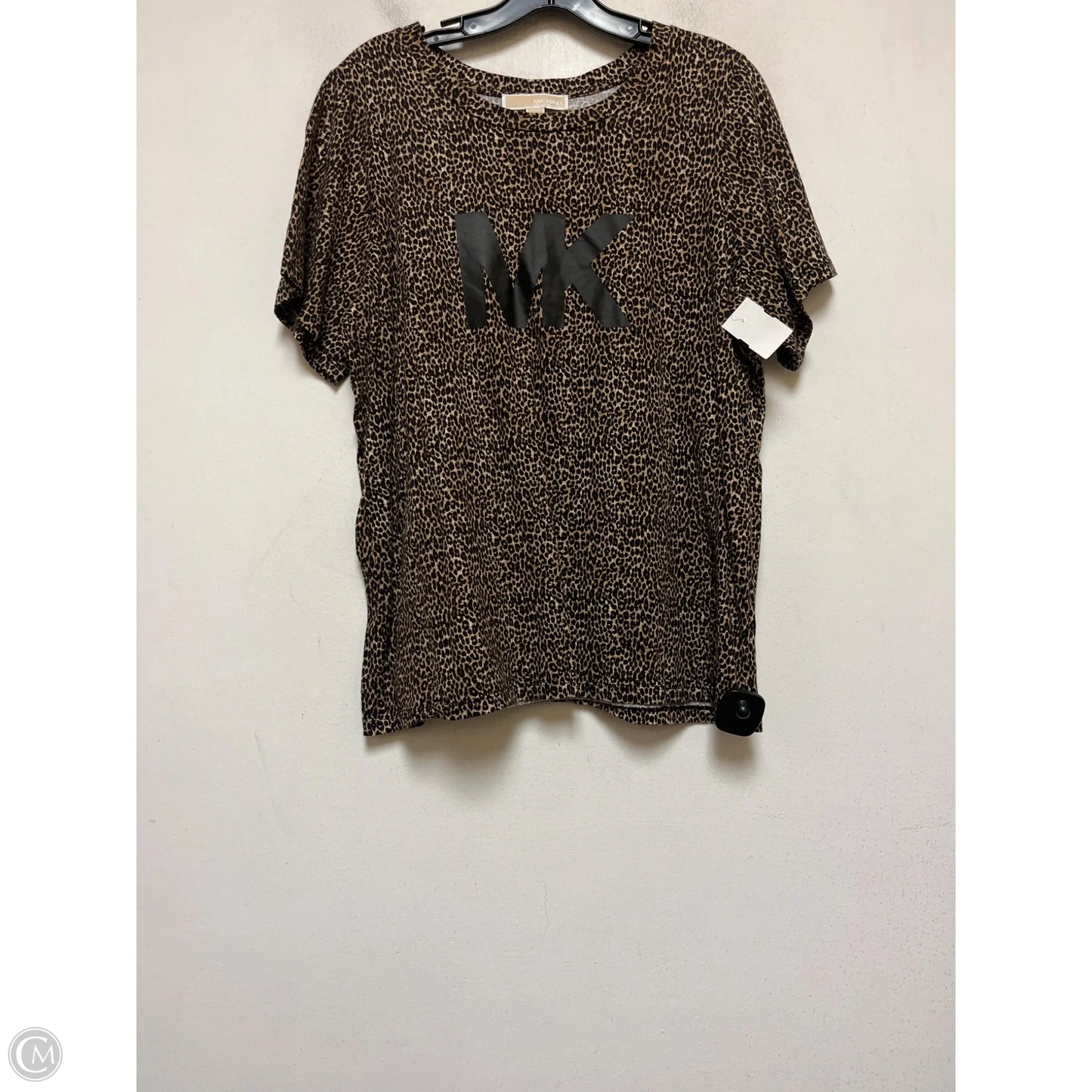 Top Short Sleeve By Michael By Michael Kors In Animal Print, Size: Xl