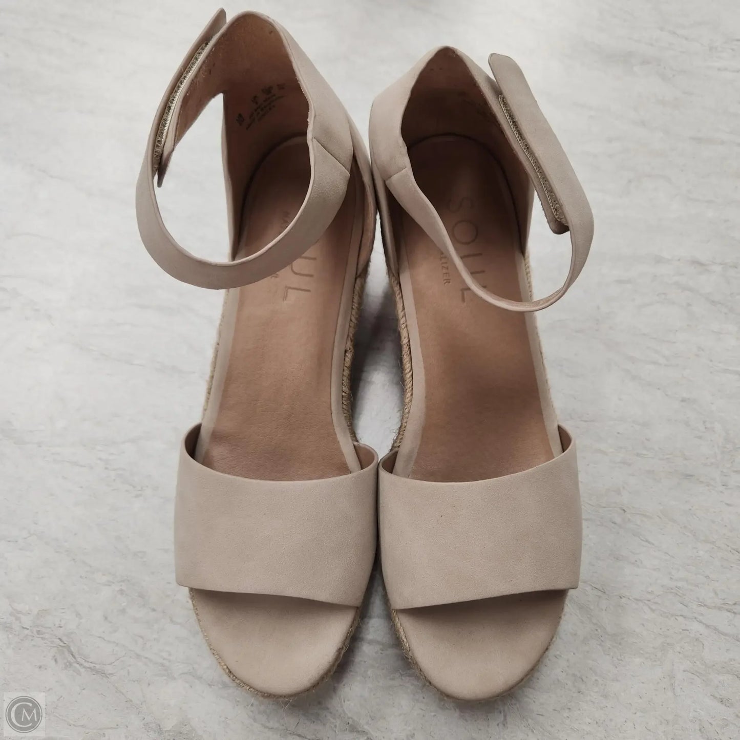 Sandals Heels Wedge By Naturalizer In Tan, Size: 8