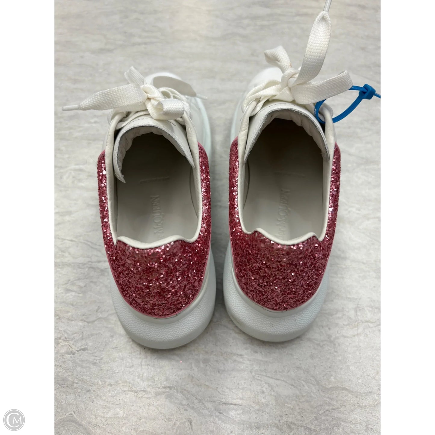 Shoes Luxury Designer By Alexander Mcqueen In Pink & White, Size: 7.5