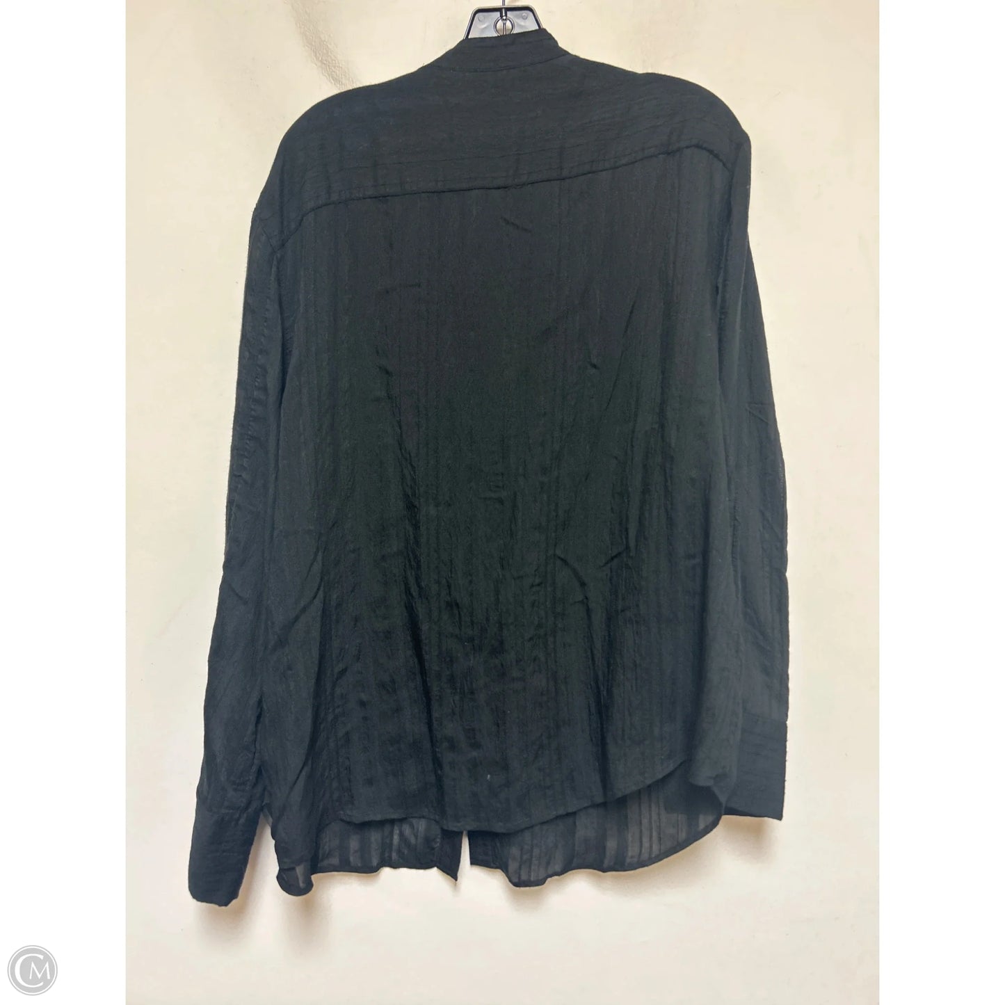 Top Long Sleeve By Vince In Black, Size: L