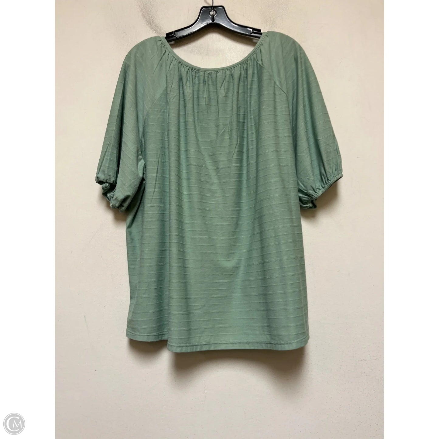 Top Short Sleeve By Wonderly In Green, Size: 2x