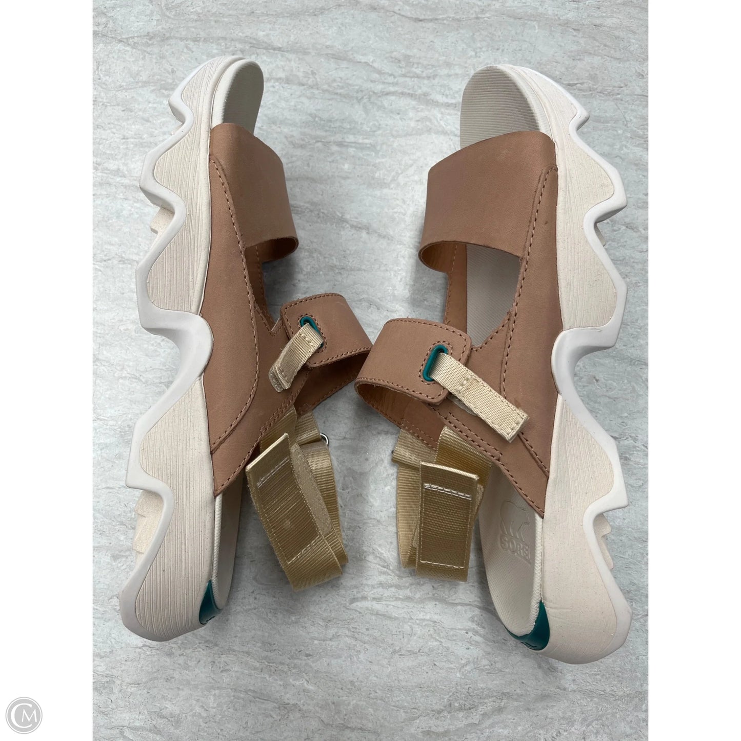 Sandals Flats By Sorel In Brown & Cream, Size: 11