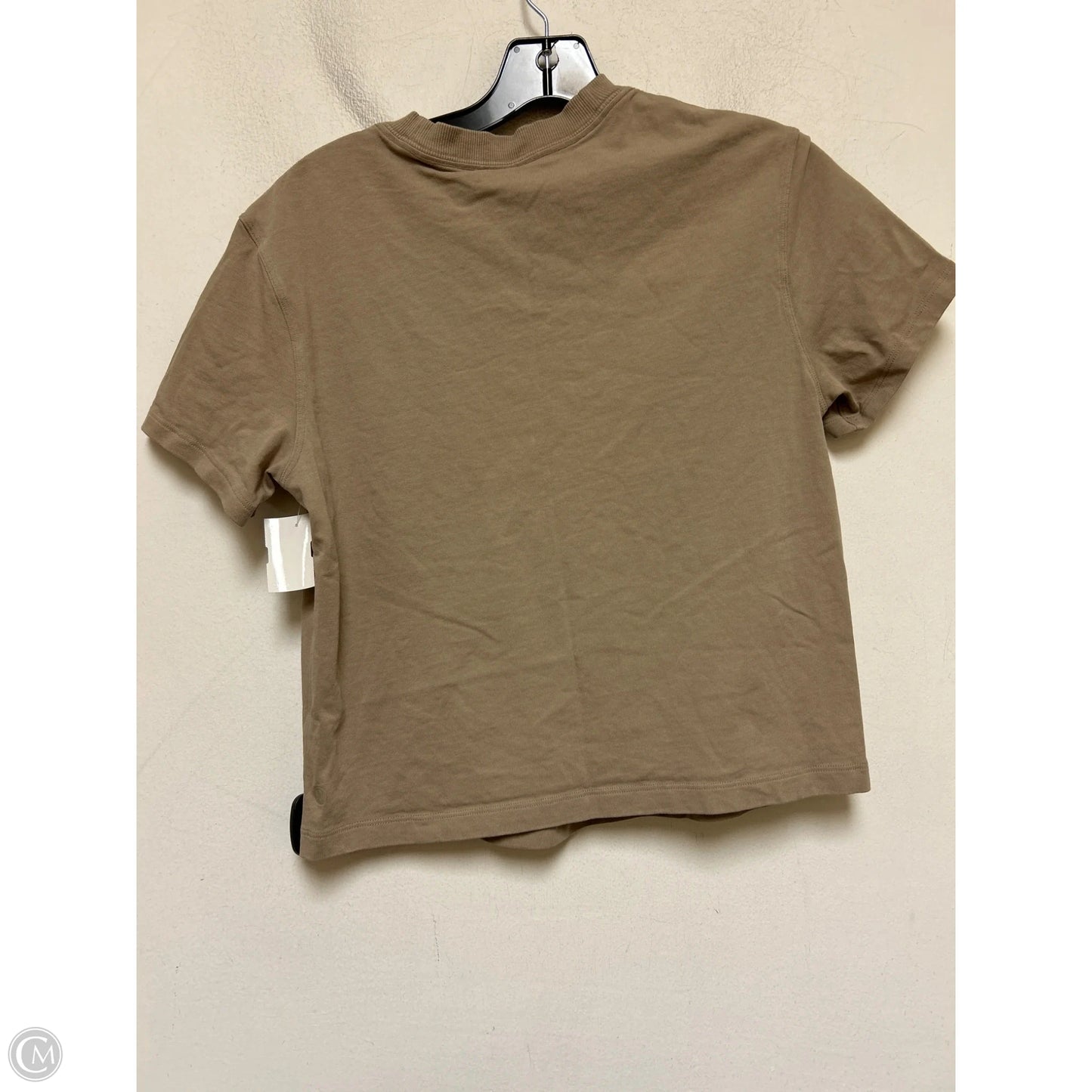 Athletic Top Short Sleeve By Lululemon In Tan, Size: Xs
