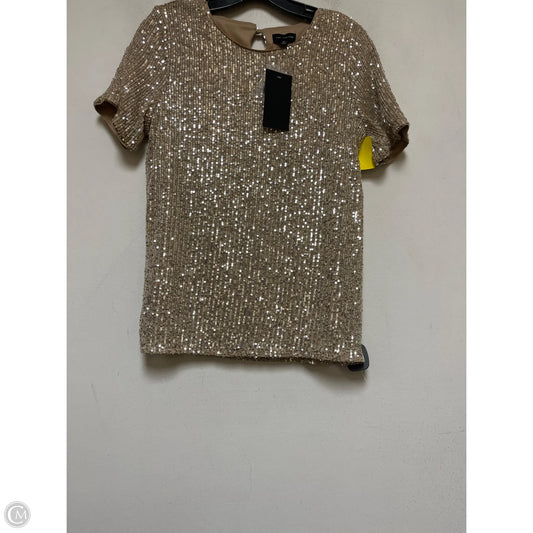 Top Short Sleeve By Limited In Gold, Size: M