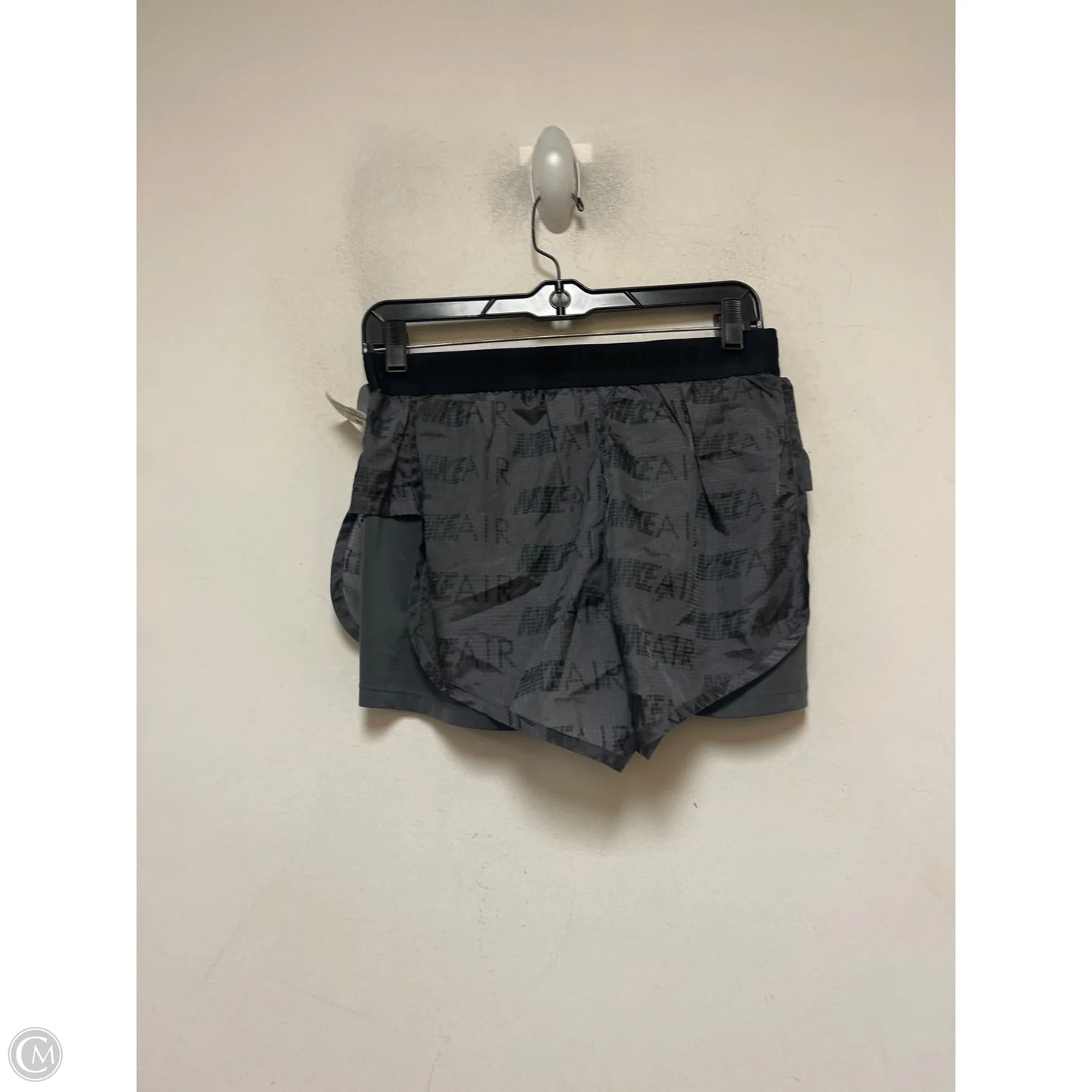 Athletic Shorts By Nike Apparel In Black & Grey, Size: M