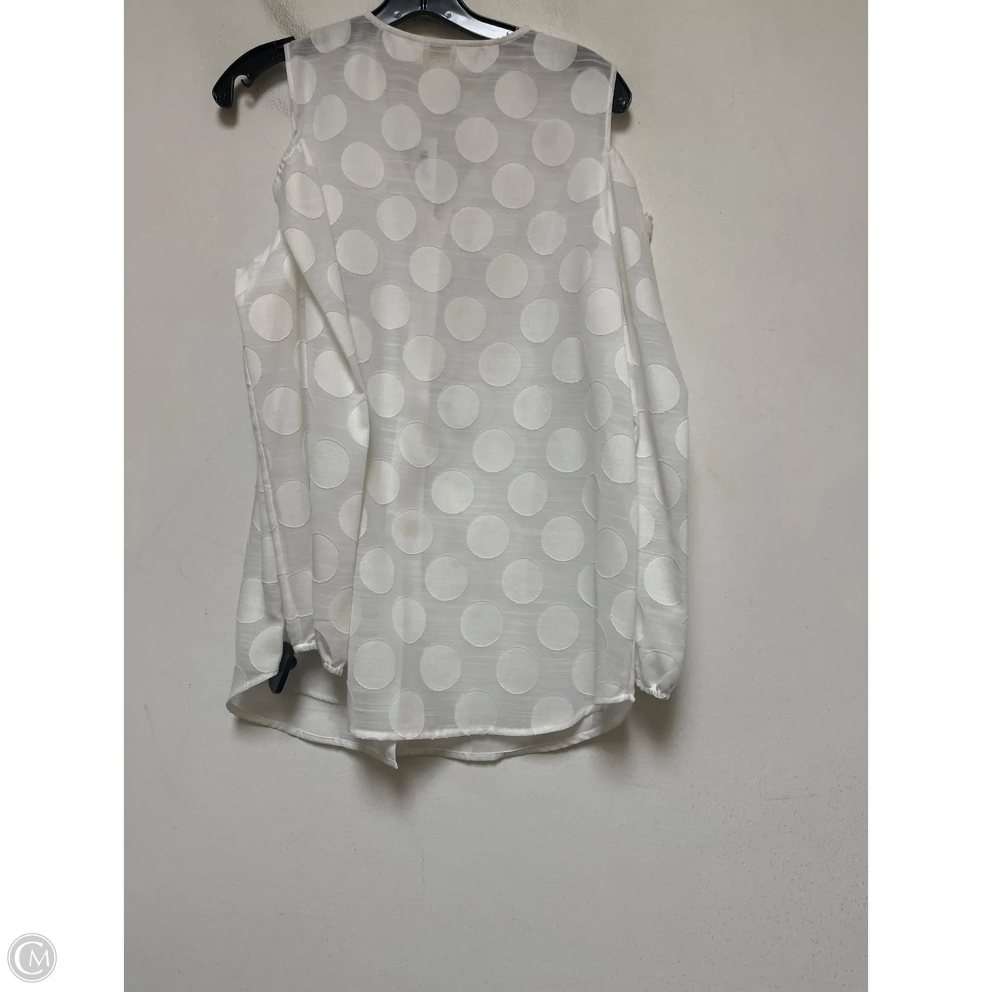 Top Long Sleeve By Chicos In White, Size: M