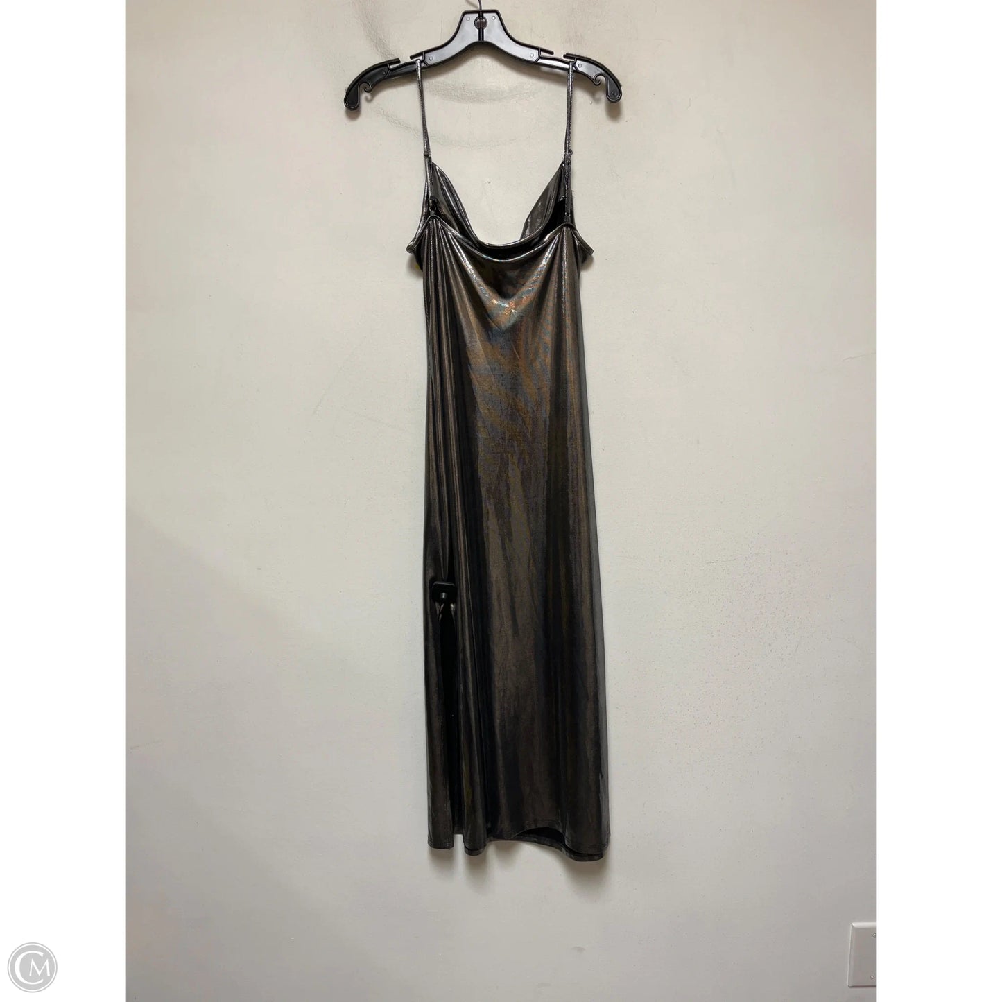 Dress Casual Midi By Bebe In Silver, Size: Xl