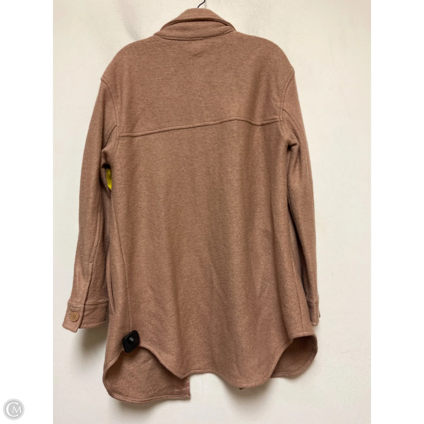 Jacket Shirt By Clothes Mentor In Tan, Size: S