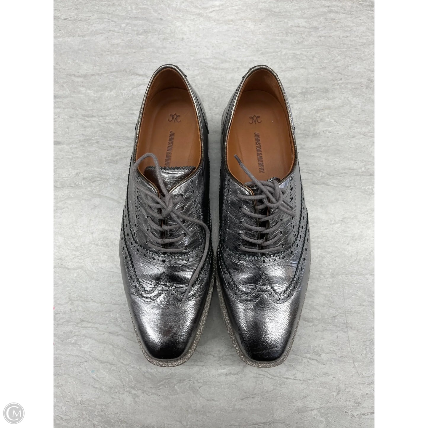Shoes Sneakers By Johnston & Murphy In Silver, Size: 7