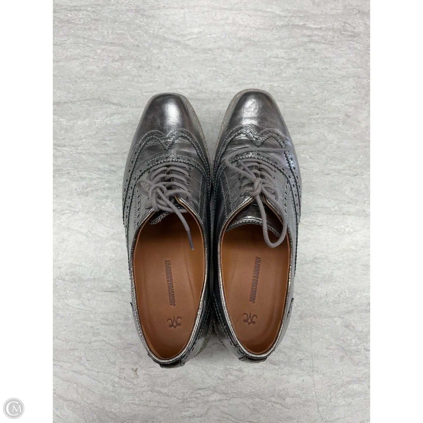 Shoes Sneakers By Johnston & Murphy In Silver, Size: 7