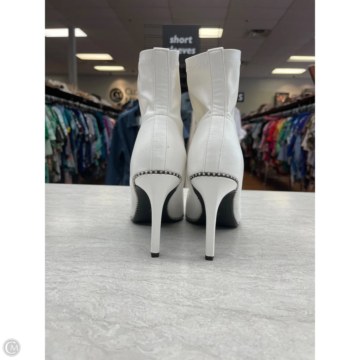 Boots Ankle Heels By Bar Iii In White, Size: 7