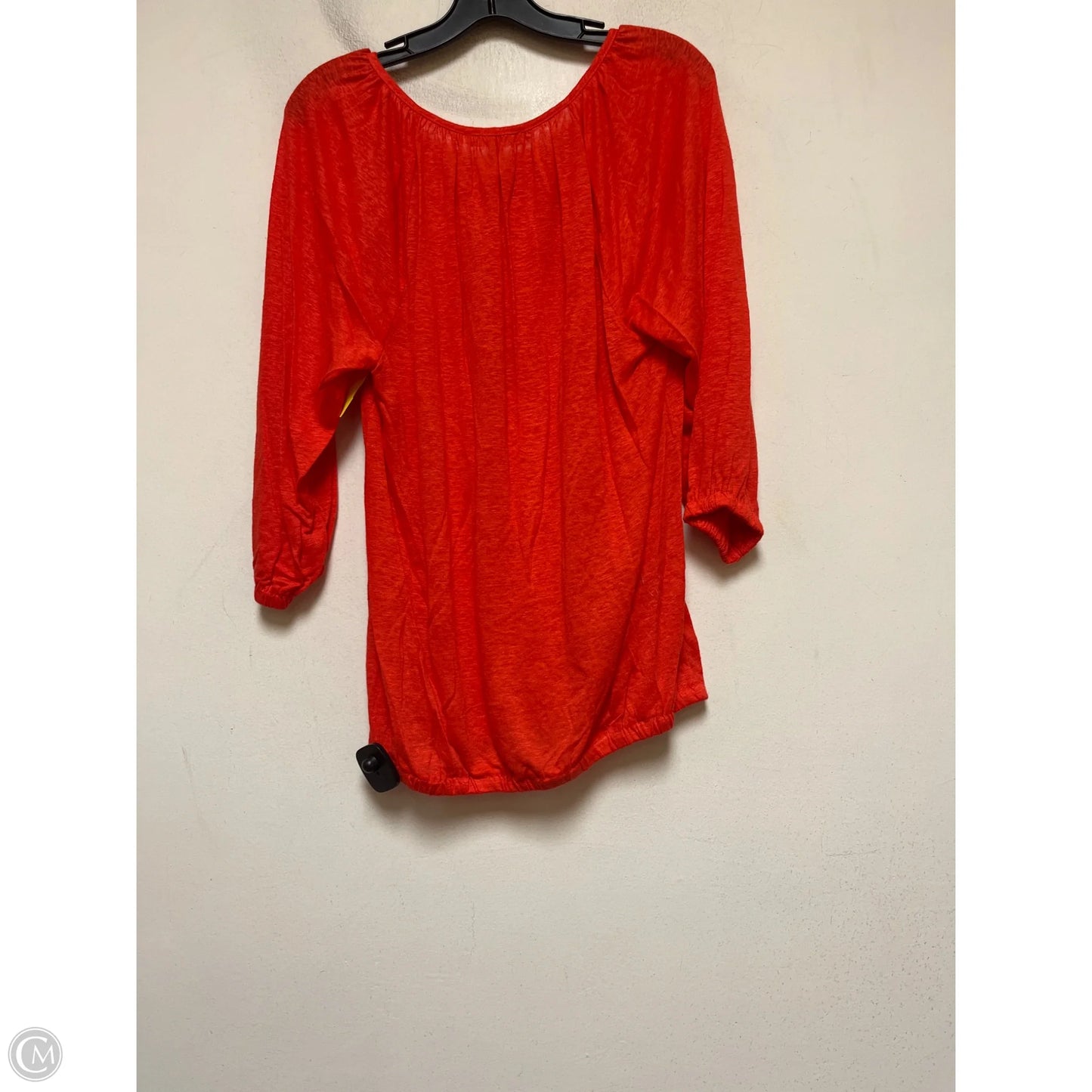 Top Long Sleeve By Joan Vass In Orange, Size: S