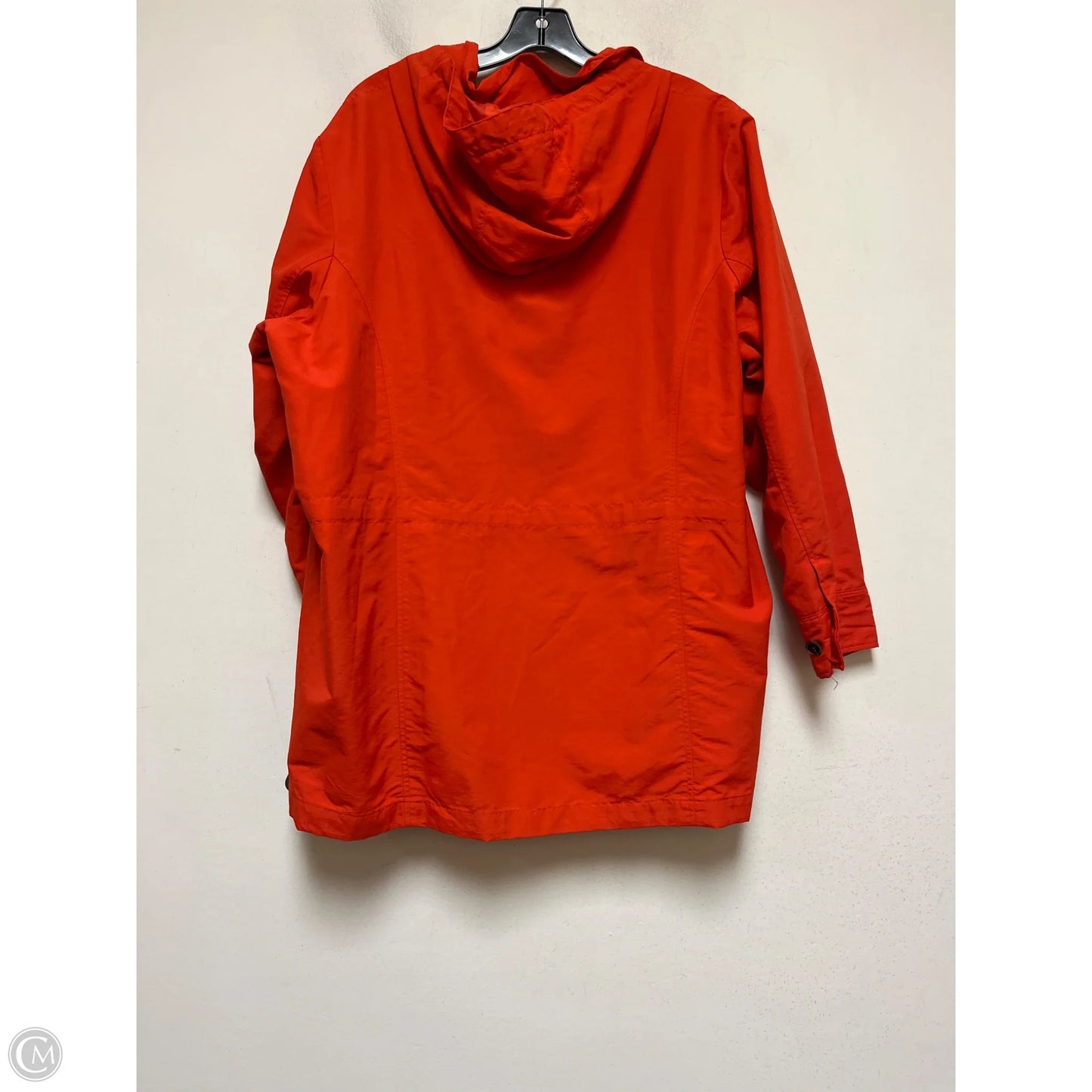 Jacket Windbreaker By Lands End In Orange, Size: 2x